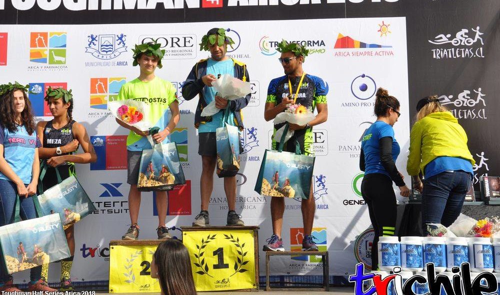 Agustín Fuentes, José Tomás y Cristóbal Torres en la 1era Edición del Toughman Half Series Arica